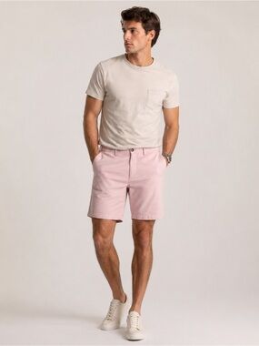 Merona Target Light Pink Cotton Flat Front Shorts 32 Waist Fast Ship